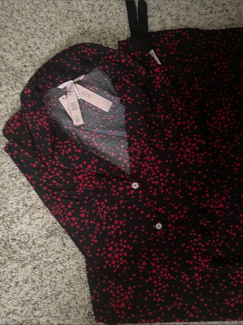 Victoria’s Secret pajama set with Red Heart Print